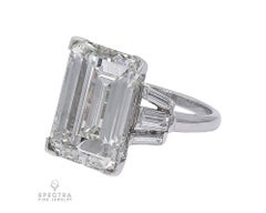Spectra Fine Jewelry GIA Certified 11.96 Carat Emerald-Cut Diamond Ring