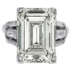 Spectra Fine Jewelry, GIA Certified 11.96 Carat Emerald-Cut Diamond Ring