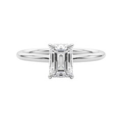 GIA Certified 1.2 Carat Hidden Halo Emerald  Diamond Ring