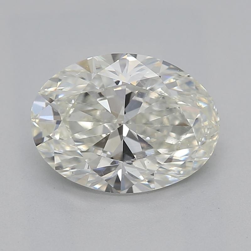 Erhöhen Sie Ihre Schmucksammlung mit diesem exquisiten Diamantring, in dessen Mittelpunkt ein ovaler Diamant mit einem Gewicht von 1,2 und einem Strahlenwert von J und SI1 steht. Dieser aus luxuriösem Platin gefertigte Ring ist eine exquisite