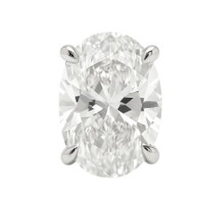 Orecchini con diamante ovale in platino certificati GIA da 12 carati