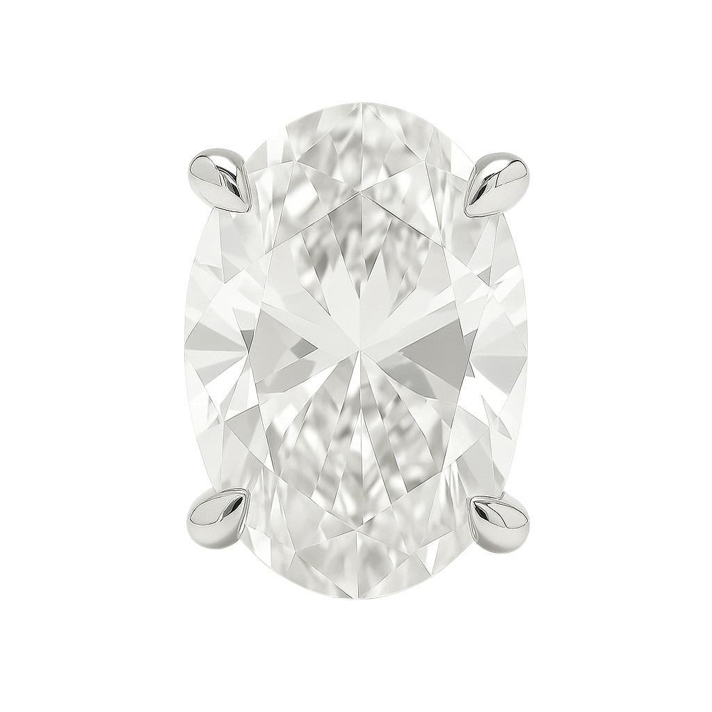 Contemporary GIA Certified 12 Carat Oval Diamond Platinum Stud Earrings For Sale