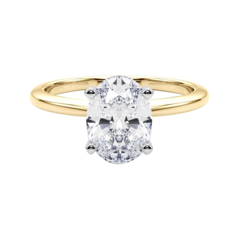 GIA Certified 1.2 Carat Oval Prong Set Solitaire Diamond Ring