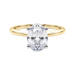 GIA Certified 1.2 Carat Oval Prong Set Solitaire Diamond Ring