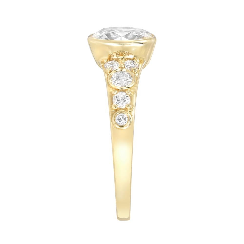 1.2 carat oval diamond ring on hand