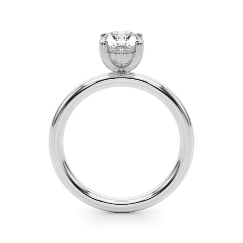 Taglio ovale Solitario ovale a 4 punte certificato GIA da 1,2 carati  Anello con diamante in vendita