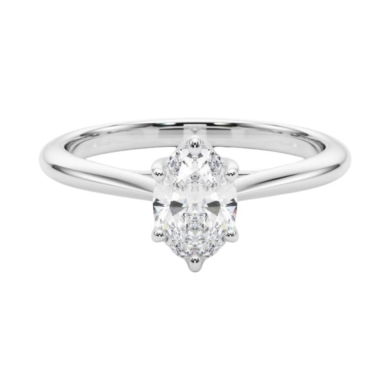 Anello con diamante rosa solitario ovale a più punte certificato GIA da 1.2 carati