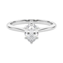 GIA Certified 1.2 Carat Oval Solitaire Multi-Prong Rose Diamond Ring