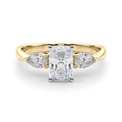 GIA Certified 1.2 Carat Radiant East-West Three-Stone Diamond Ring
