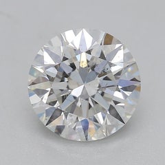 Collar Colgante Oro Blanco Diamante Redondo Solitario Certificado GIA 1,2 Quilates