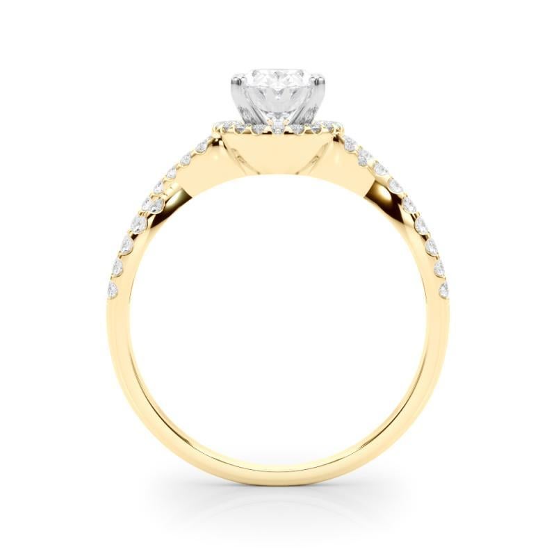 GIA Certified 1.2 Carat Solitaire Oval Halo Infinity Diamond Ring Neuf - En vente à New York, NY