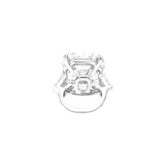 GIA Certified 12 Carat Square Radiant Cut Diamond Engagement Ring