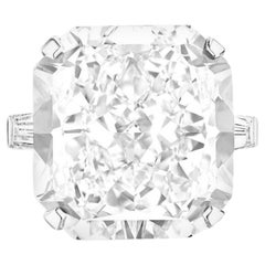 GIA Certified 12 Carat Square Radiant Cut Diamond Engagement Ring