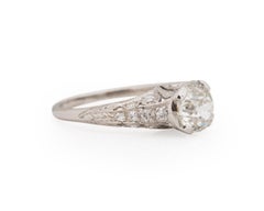 GIA Certified 1.20 Carat Art Deco Diamond Platinum Engagement Ring