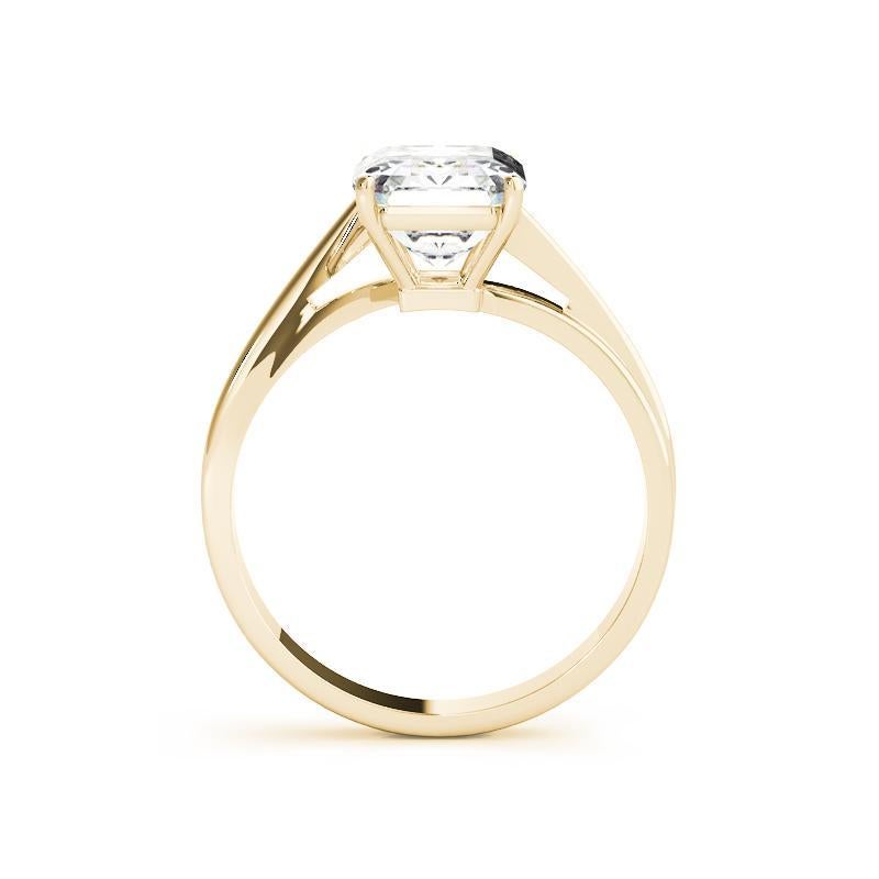 GIA Certified 1.20 Carat Basket Set Emerald Curved Band Diamond Ring Neuf - En vente à New York, NY