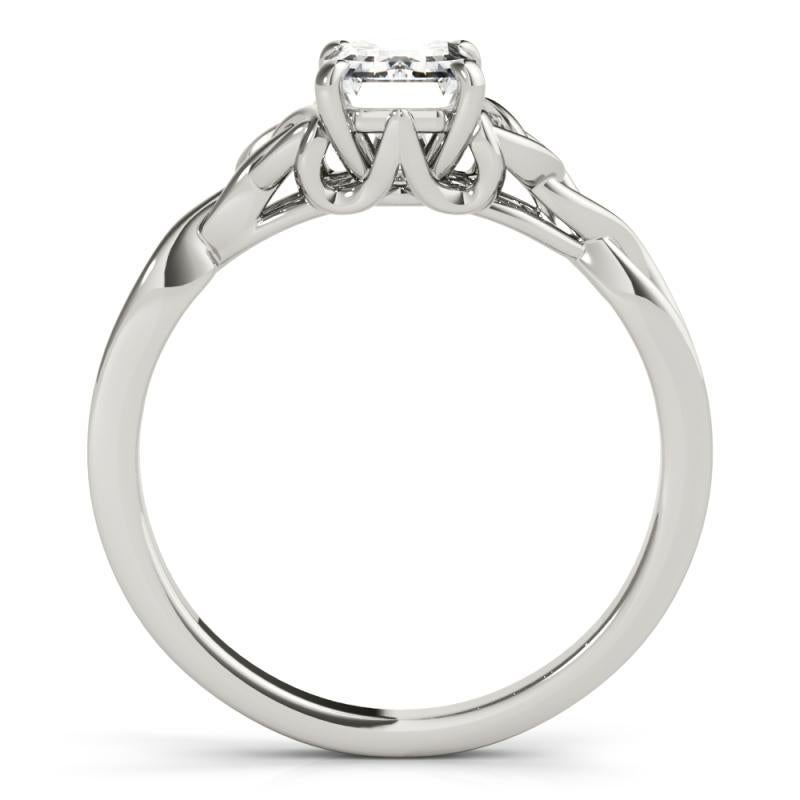 GIA zertifiziert 1,20 Karat Keltischer Knoten Smaragd Solitär Diamantring im Zustand „Neu“ im Angebot in New York, NY