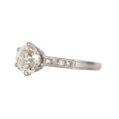 GIA Certified 1.20 Carat Diamond Platinum Engagement Ring