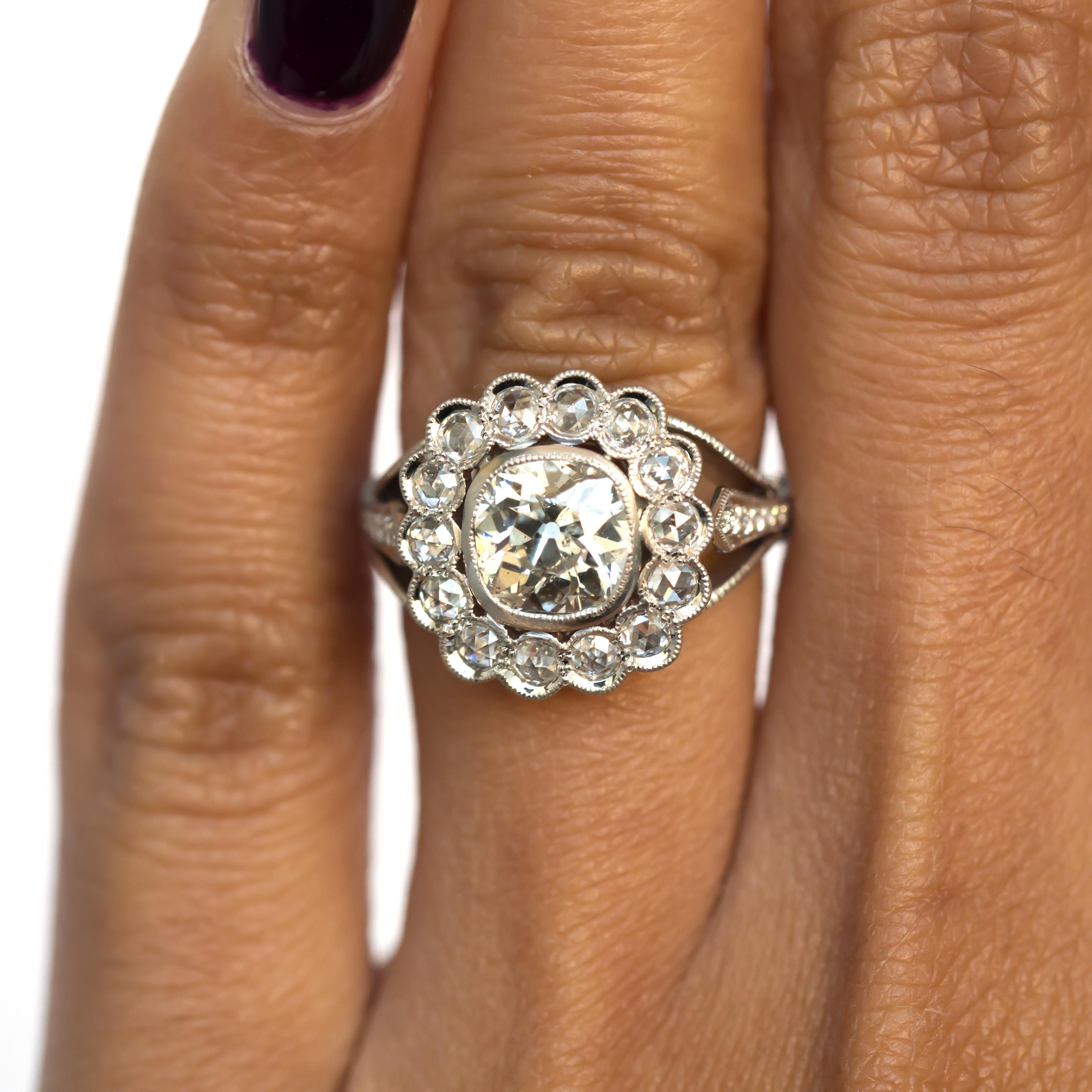 GIA Certified 1.20 Carat Diamond Platinum Engagement Ring In Good Condition For Sale In Atlanta, GA