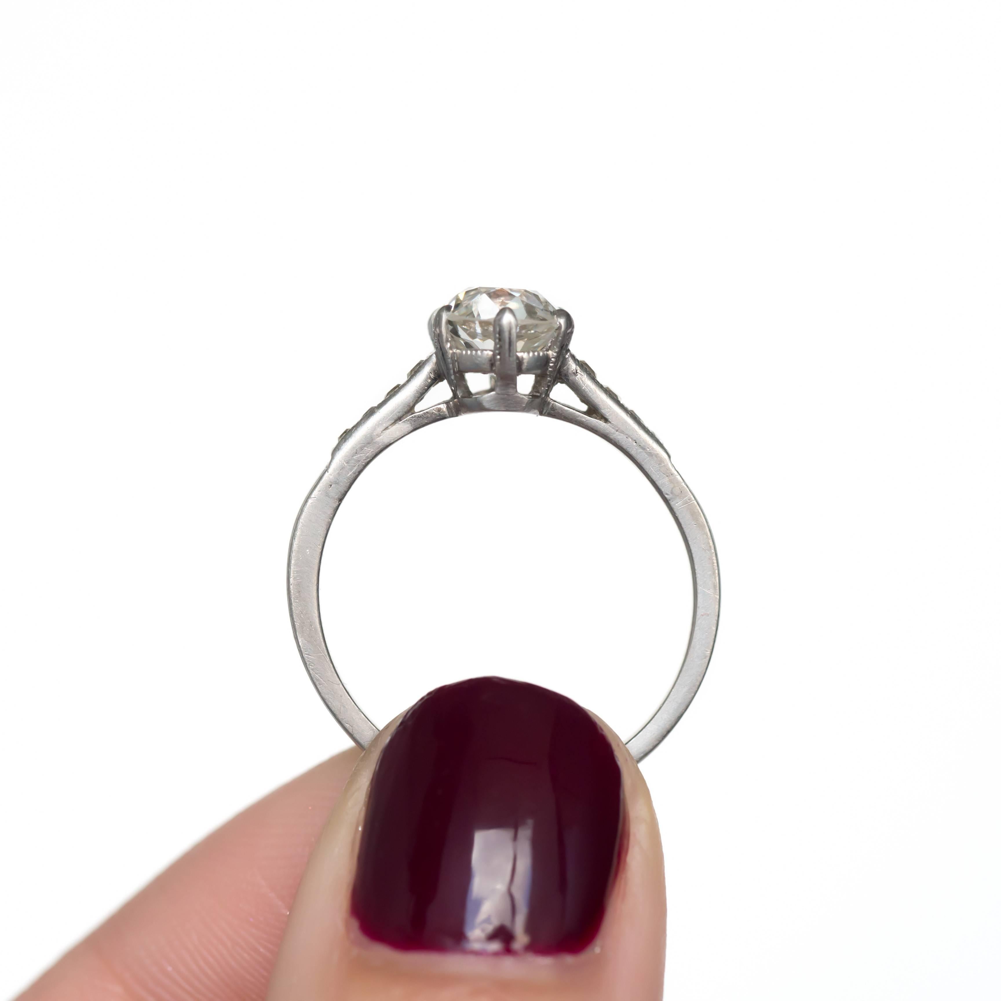 Women's GIA Certified 1.20 Carat Diamond Platinum Engagement Ring For Sale