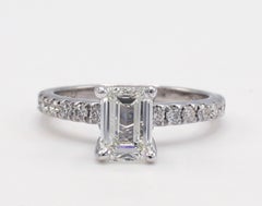 GIA Certified 1.20 Carat I VS2 Emerald Cut Diamond Engagement Ring