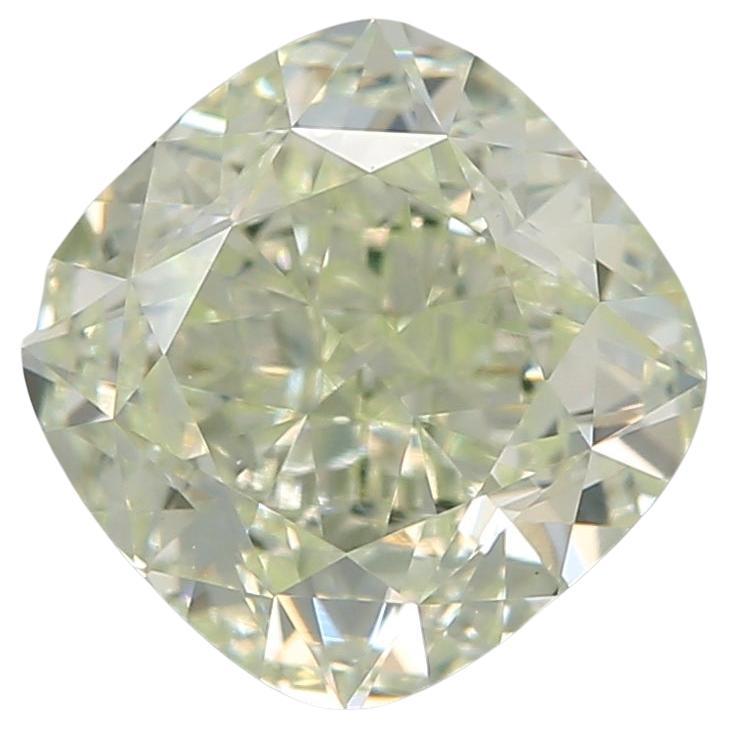 Diamante certificato GIA da 1,20 carati, di colore giallo chiaro e verde con purezza VS1
