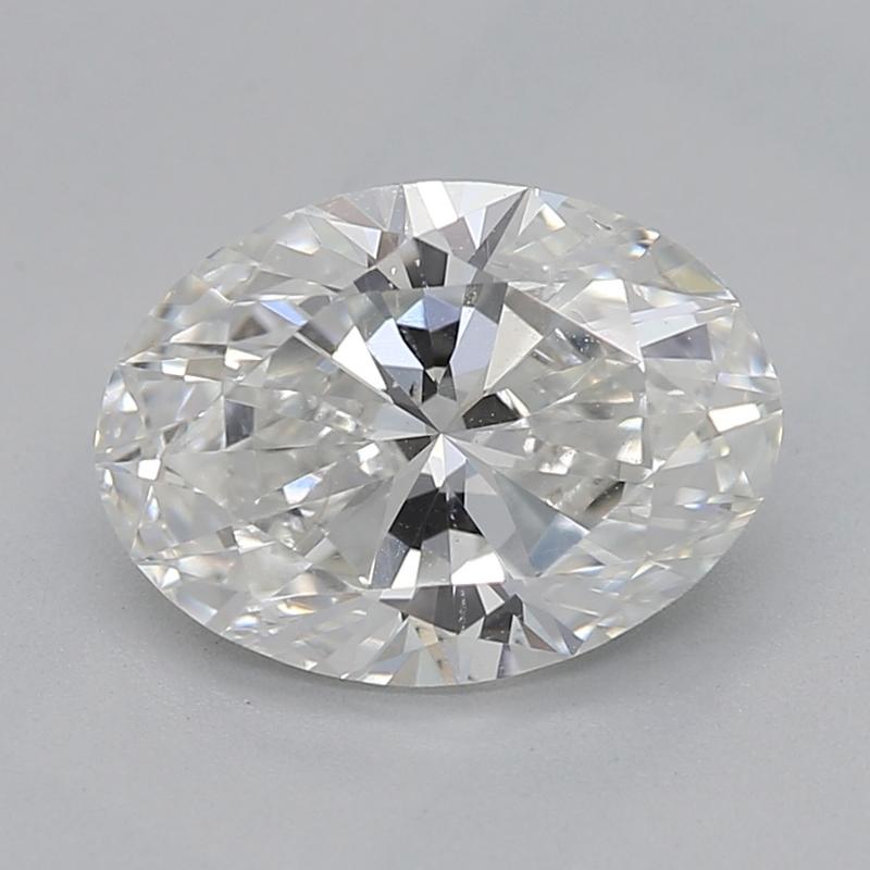 Discover a stunning diamond ring that showcases an enchanting design featuring a central dazzling oval diamond weighing 1.20. Graded at H with SI2 , this exquisite diamond radiates brilliant sparkle and clarity. Surrounding this captivating