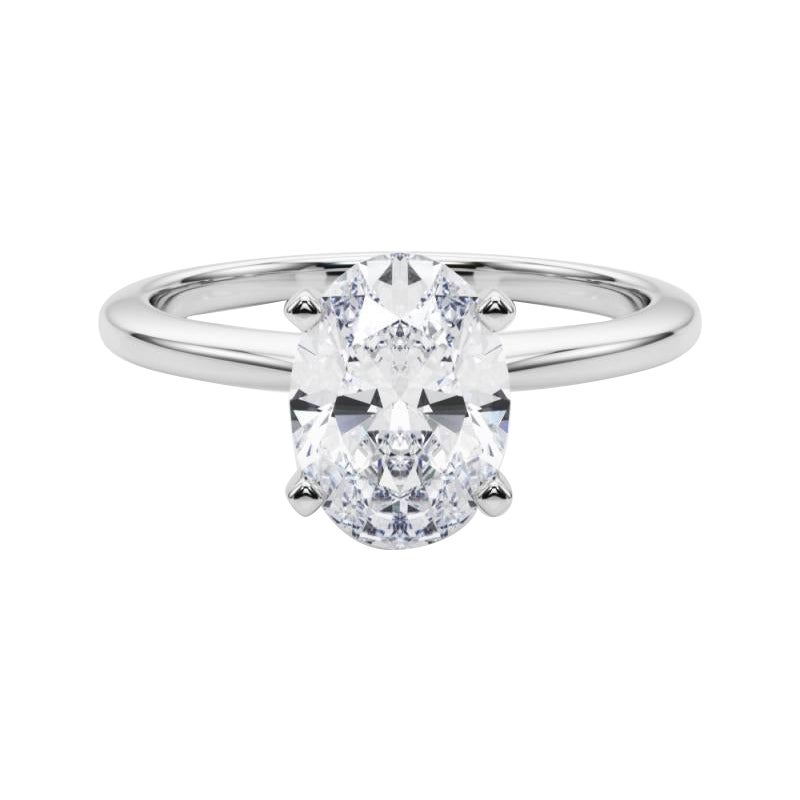 GIA Certified 1.20 Carat Oval Prong Set Solitaire Platinum Diamond Ring