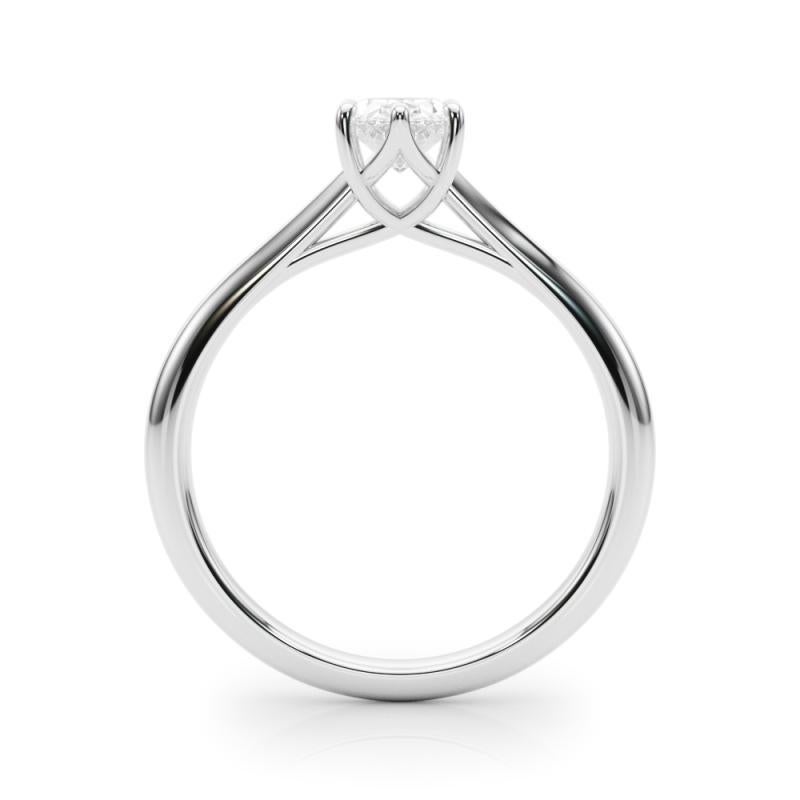Anello con diamante solitario ovale multi-filo in platino rosa certificato GIA da 1,20 carati In condizioni Nuovo in vendita a New York, NY