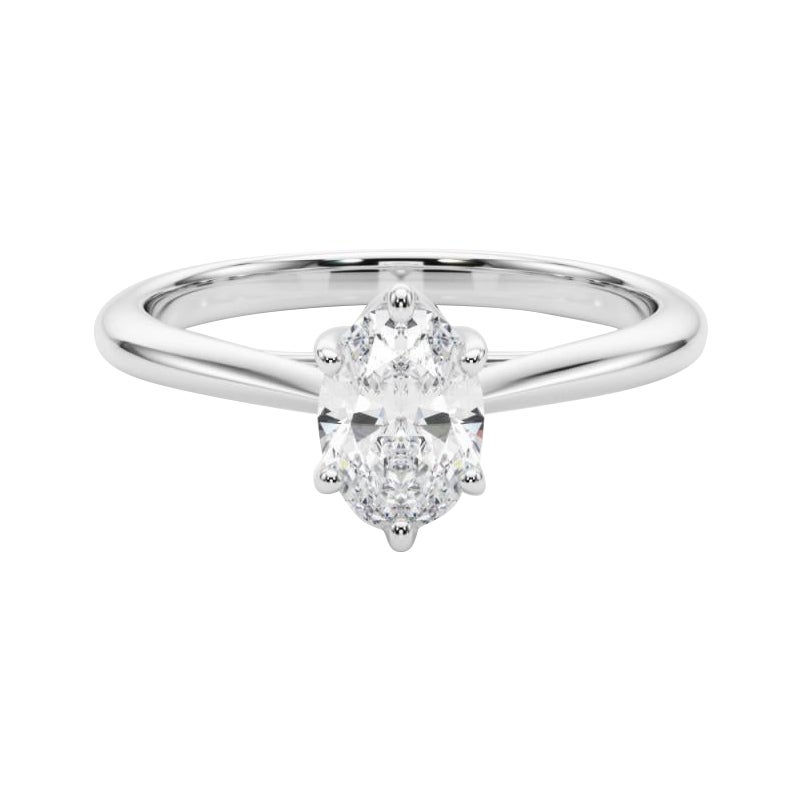 GIA Certified 1.20 Carat Oval Solitaire Multi-Prong Rose Platinum Diamond Ring