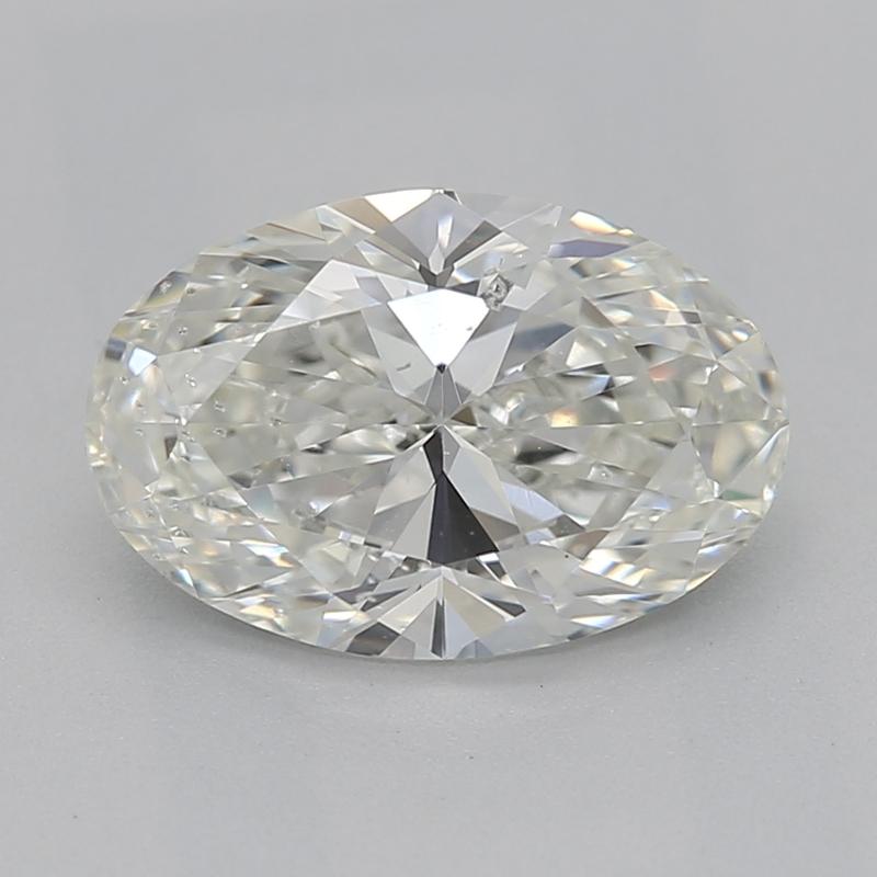 Ein strahlender Diamantring mit einem atemberaubenden Mittelstein in ovaler Form, der 1,20 wiegt und für seine außergewöhnliche Qualität mit J und SI2 zertifiziert ist. Dieses exquisite Stück ist aus luxuriösem Weißgold gefertigt und mit einer