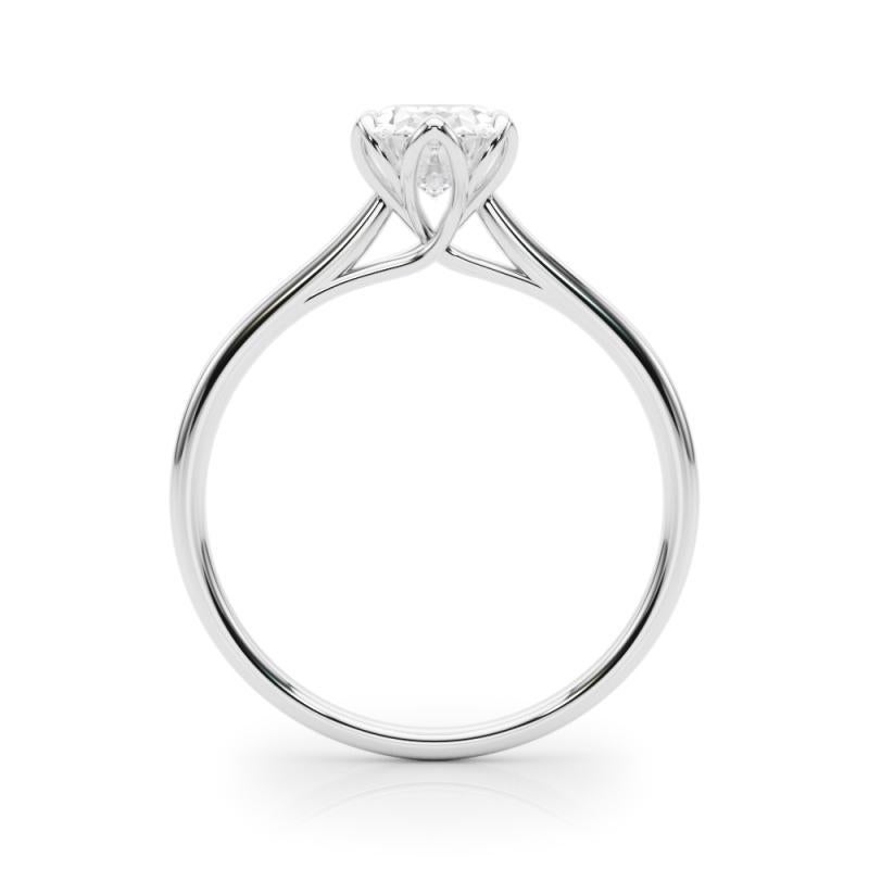 GIA zertifiziert 1,20 Karat Oval Solitär Tulip Rose Diamant Ring im Zustand „Neu“ im Angebot in New York, NY
