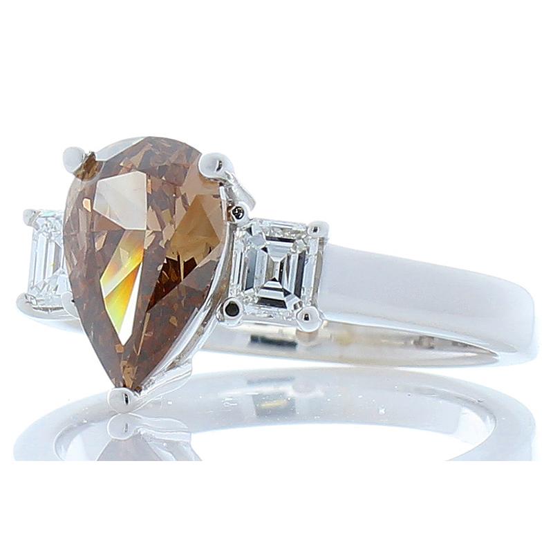 browns pear shaped diamond ring