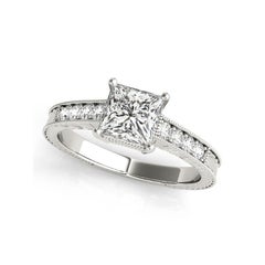 GIA Certified 1.20 Carat Princess Double Basket Vintage Diamond Ring