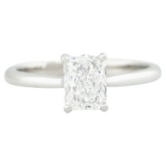 GIA Certified 1.20 Carat Radiant Cut Diamond Engagement Ring Platinum in Stock