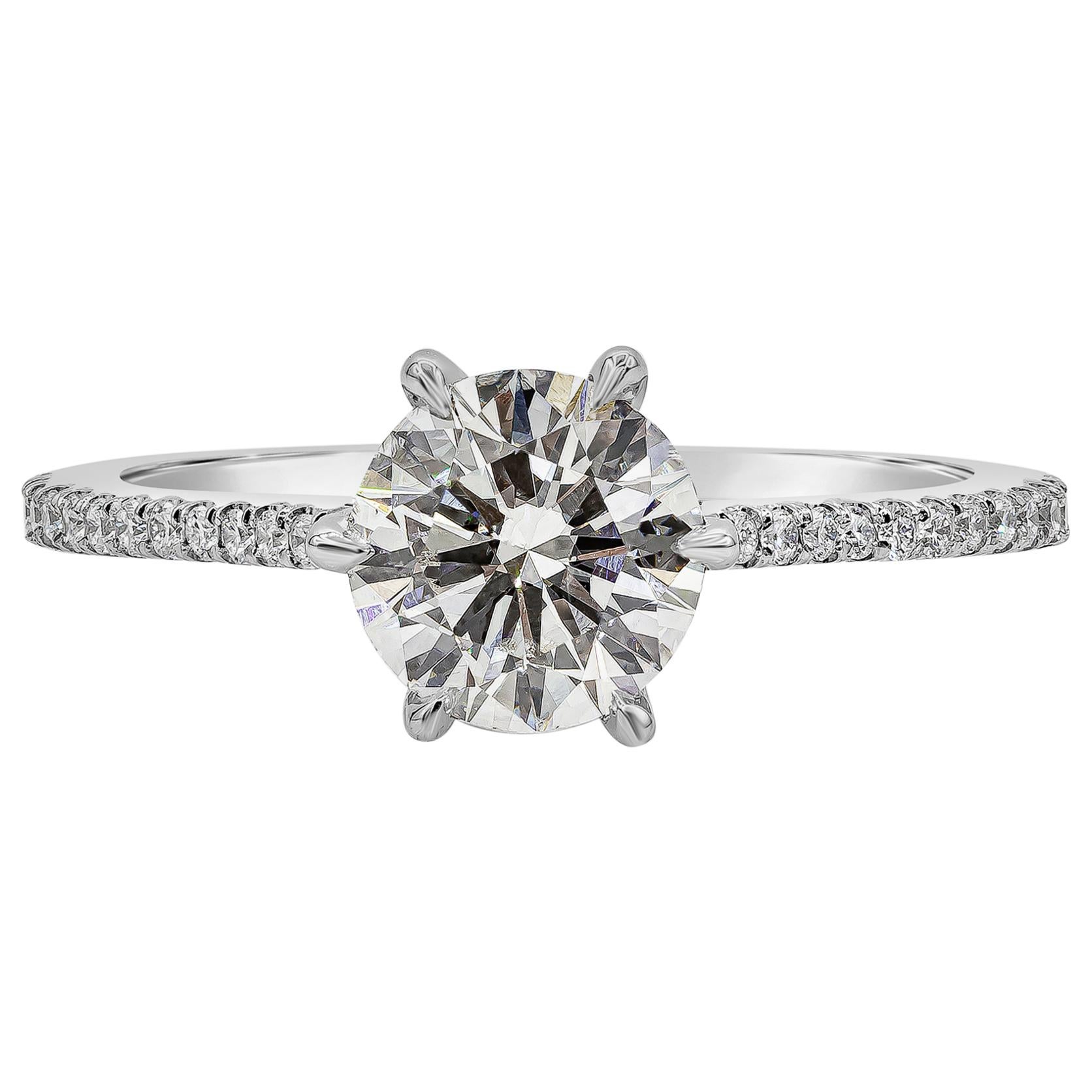 Roman Malakov GIA Certified 1.20 Carats Brilliant Round Diamond Engagement Ring