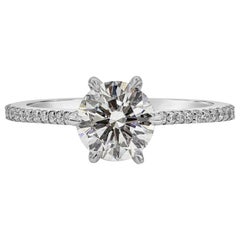 Roman Malakov GIA Certified 1.20 Carats Round Brilliant Diamond Engagement Ring