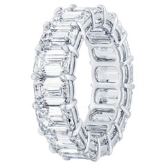 Memoryring mit GIA-zertifiziertem 12.00 Karat Diamant im Smaragdschliff