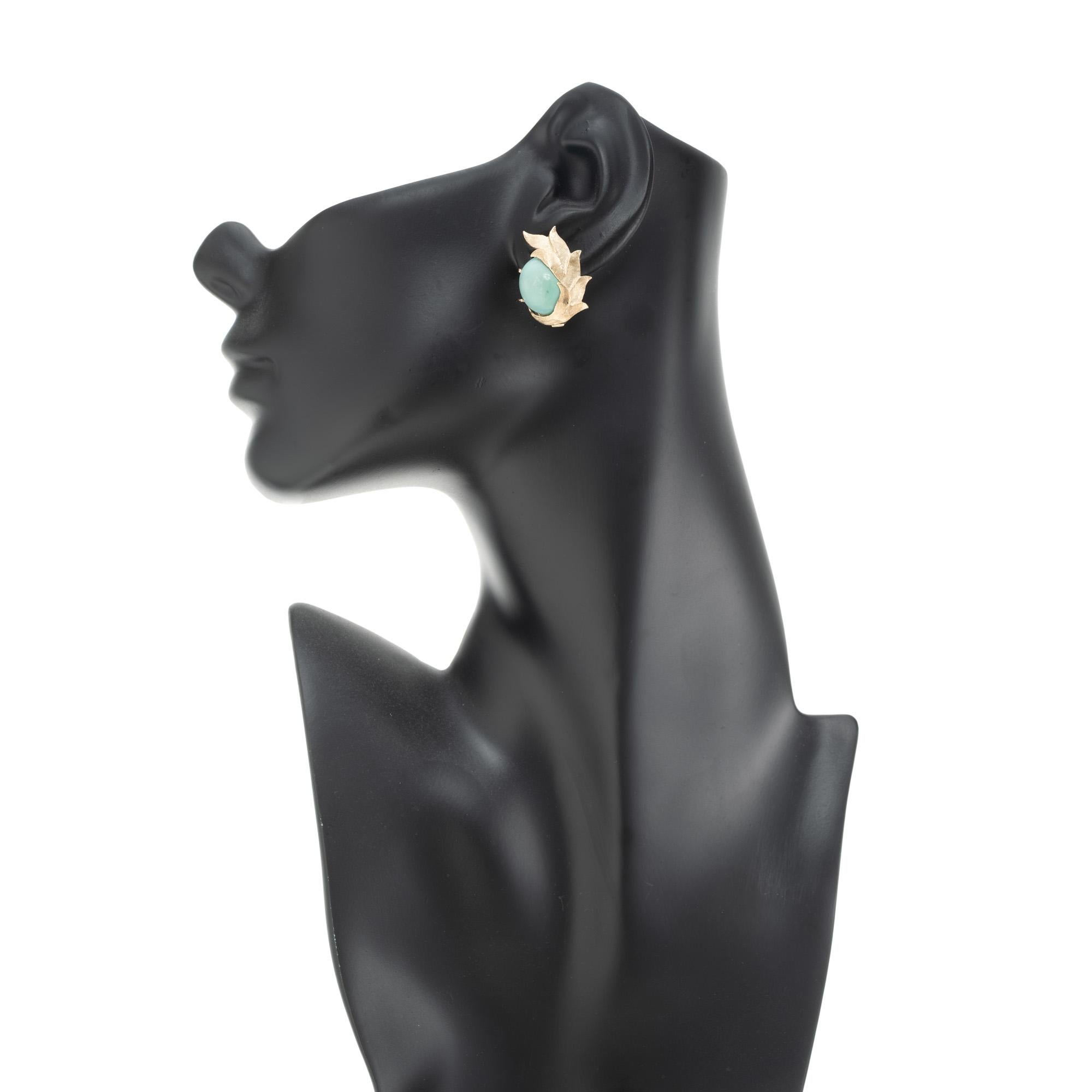 Boucles d'oreilles or jaune turquoise 12.00 carats certifiées GIA Pour femmes en vente