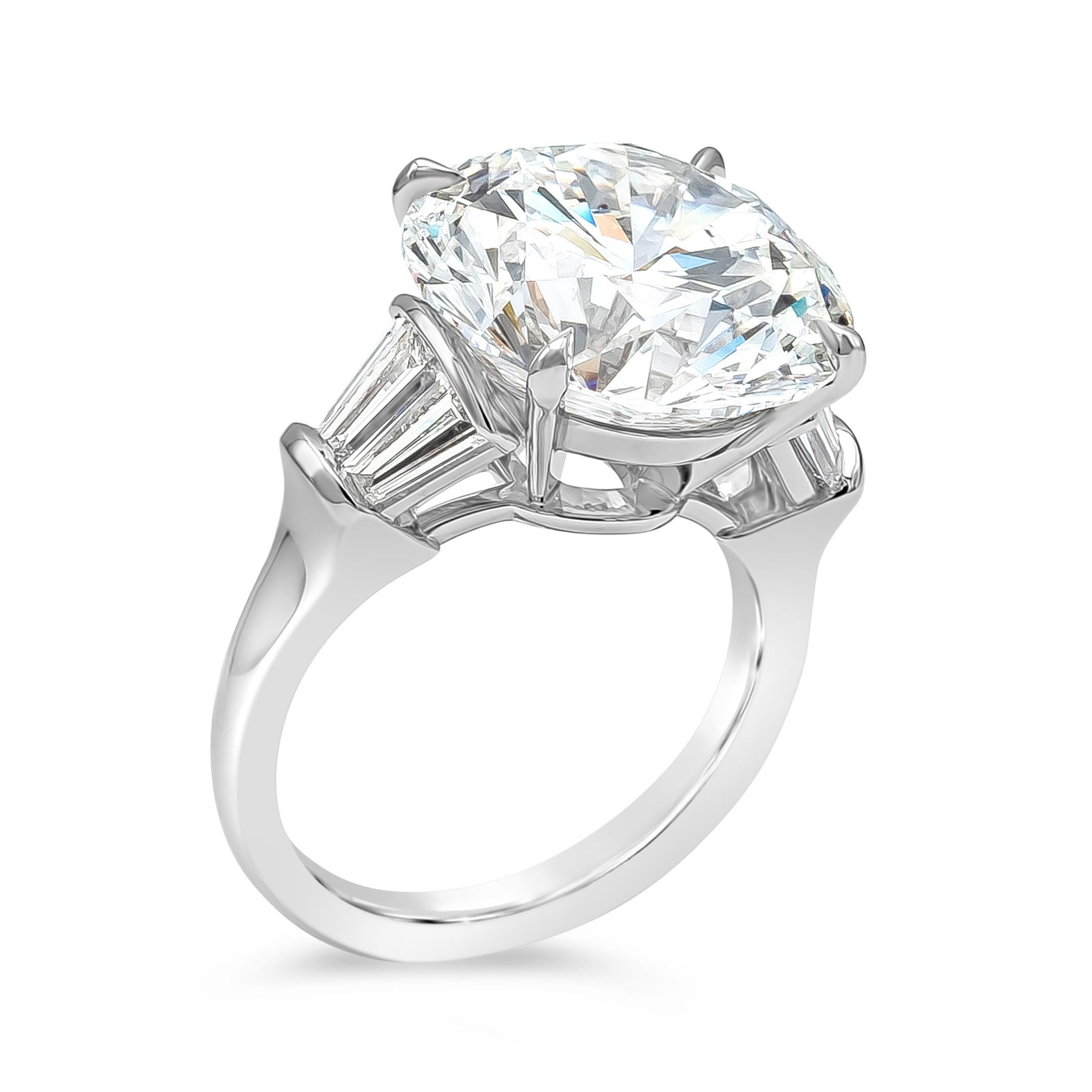 Women's GIA Certified 12.03 Carat Brilliant Round Diamond Engagement Ring For Sale