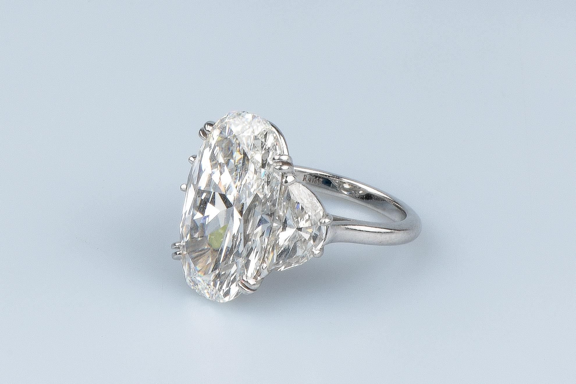 GIA certified 12.09 carat oval cut diamond For Sale 11