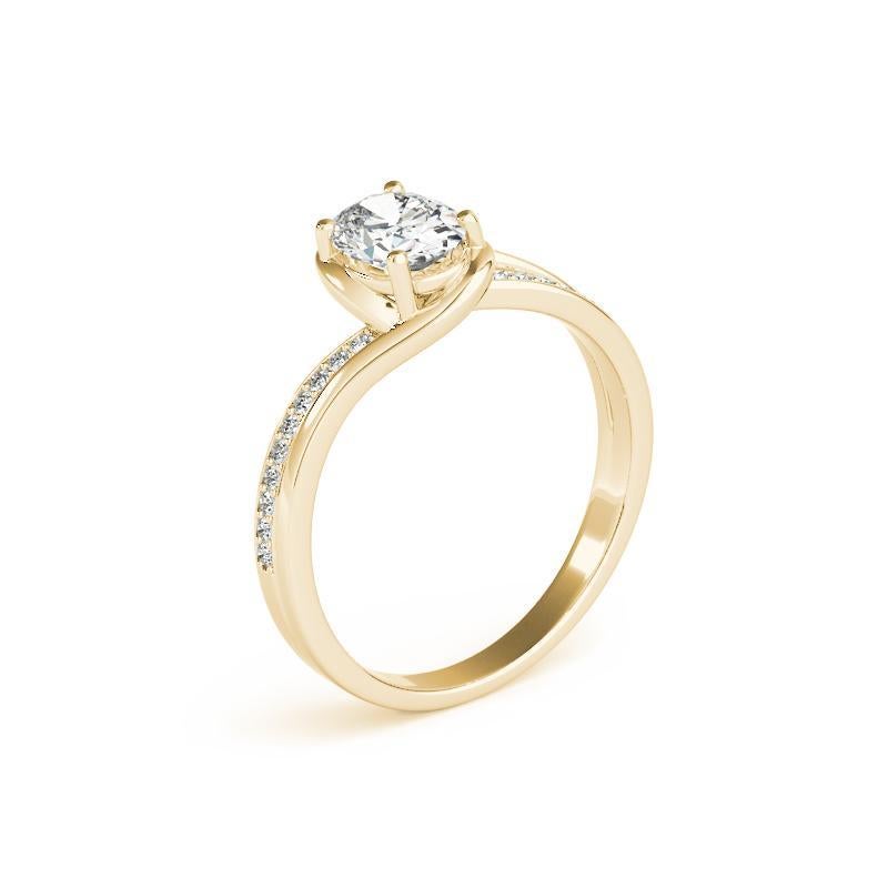 GIA Certified 1.20ct Oval Curved Halo Split Band Pave Diamond Ring Pour femmes en vente