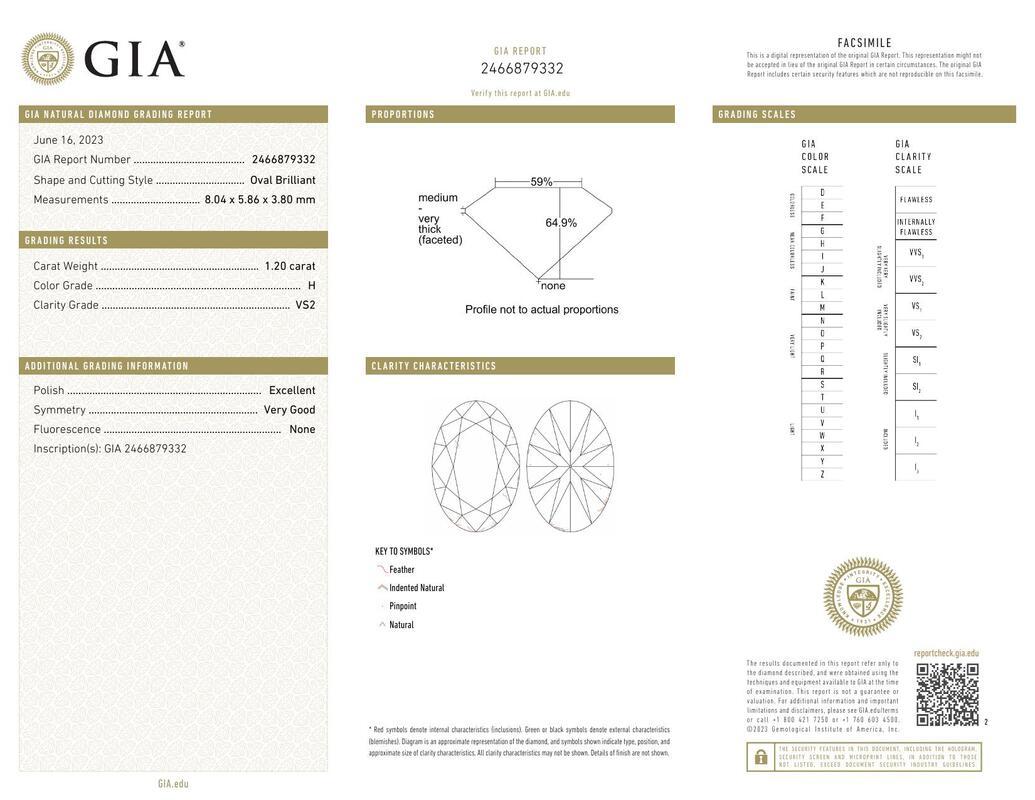 Contemporaneo Anello di diamanti GIA certificato 1,20ct Oval Entwined Garden Flower Vine in vendita