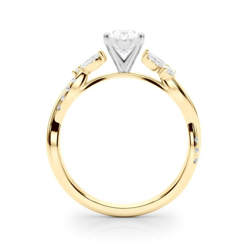 Anello di diamanti GIA certificato 1,20ct Oval Entwined Garden Flower Vine In condizioni Nuovo in vendita a New York, NY