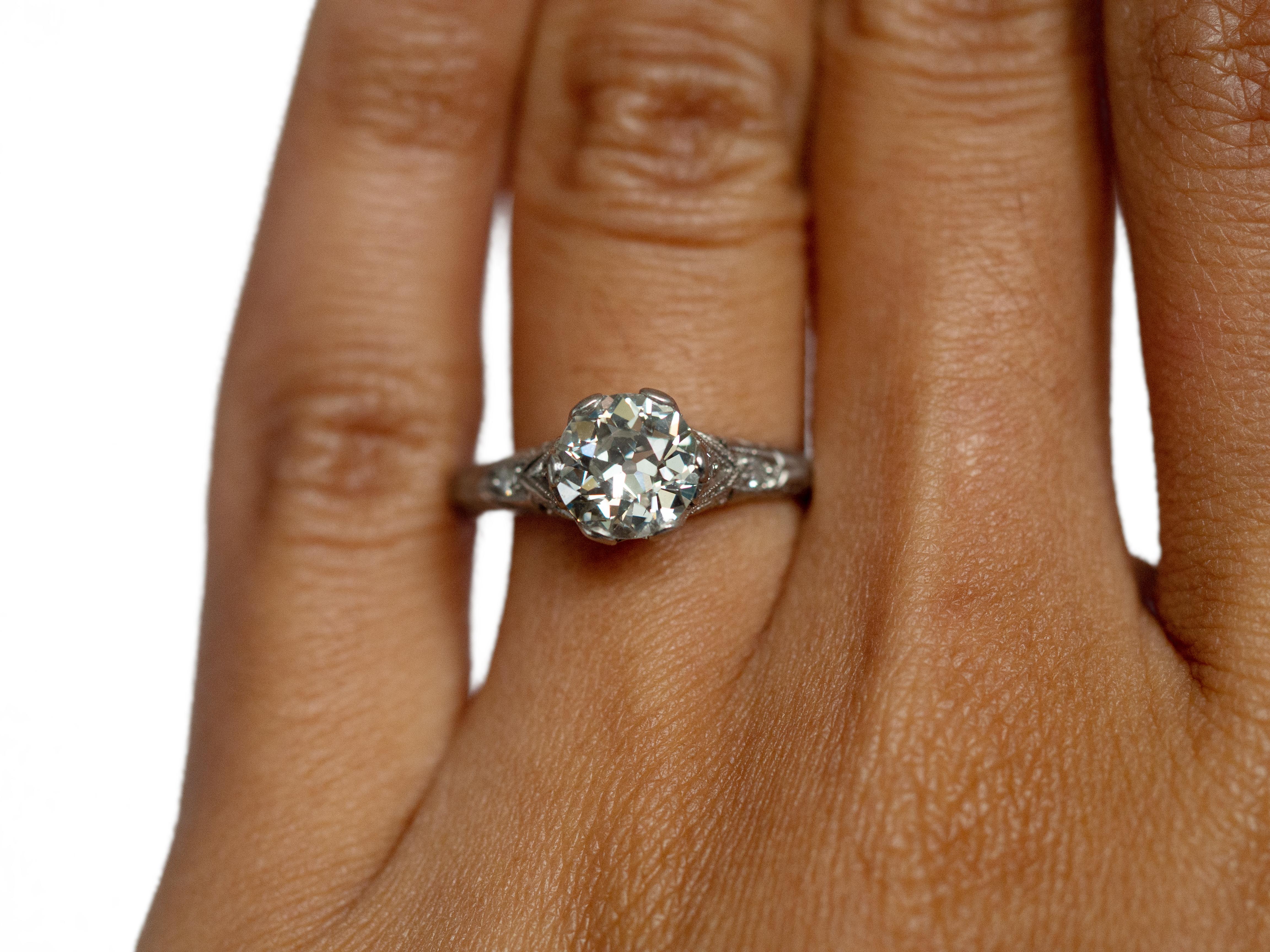 GIA-zertifizierter 1,21 Karat Diamant Platin Damen im Angebot
