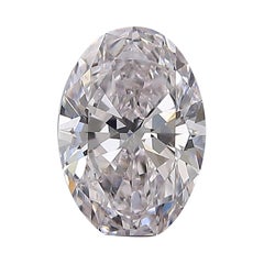 GIA Certified 1.21 Carat Faint Pink Oval Diamond