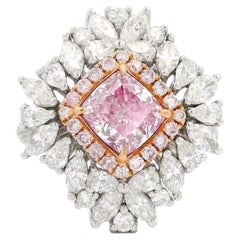 GIA Certified 1.21 Carat Faint Pink SI2 Clarity Diamond Ring