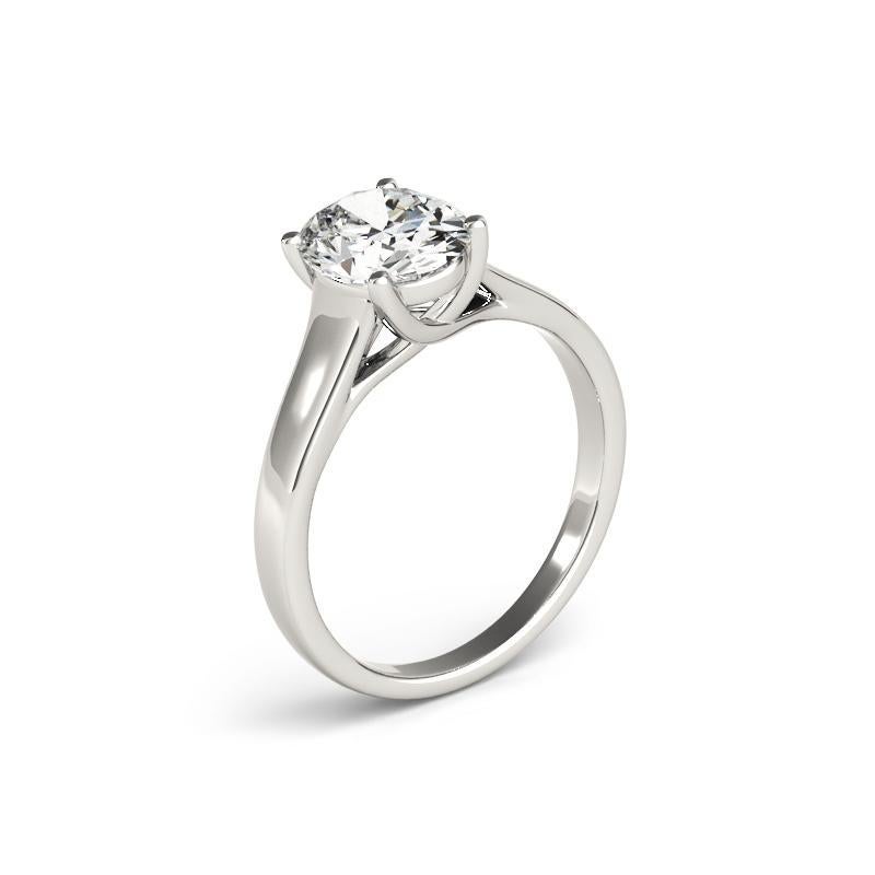 GIA Certified 1.21 Carat Oval Solitaire Trellis Prong Diamond Ring Pour femmes en vente