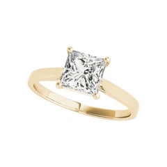 Anello con diamante solitario a cattedrale da 1,21 carati certificato GIA