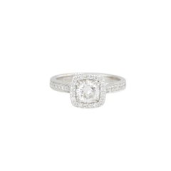 GIA Certified 1.21 Carat Round Brilliant Cut Diamond Engagement Ring 18 Karat