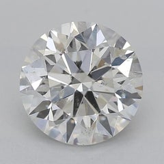 GIA Certified 1.21 Carat Round Three-Stone Ribbed Band Diamond Ring